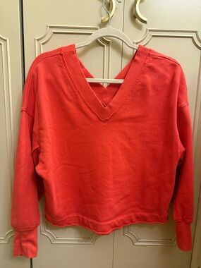 SO Coral V-Neck Pullover